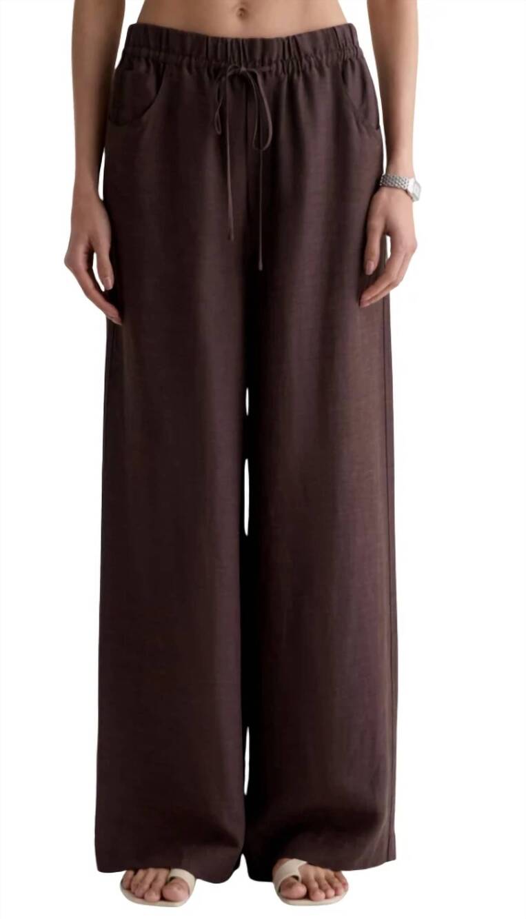 NEW AG JEANS century cinched wide-leg pants in oak barrel